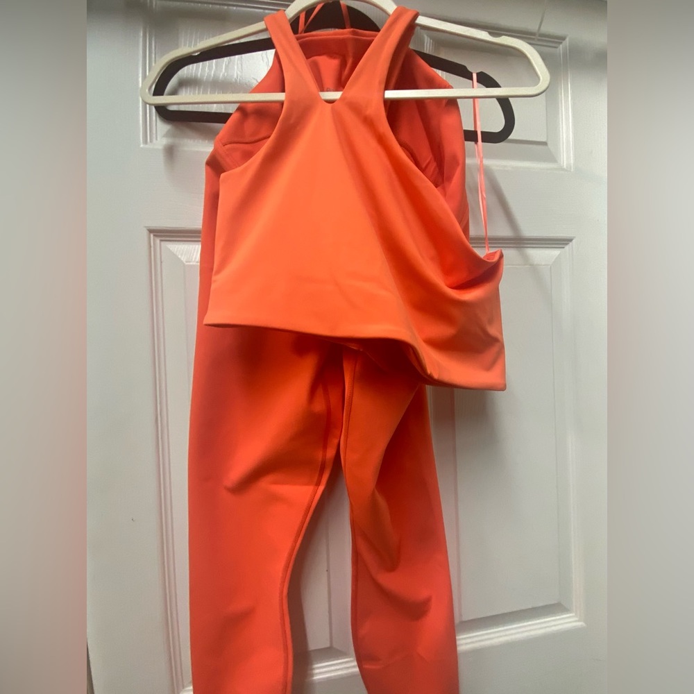 Women Fabletics one shoulder top and bottoms, New with Tags, Orange size XL